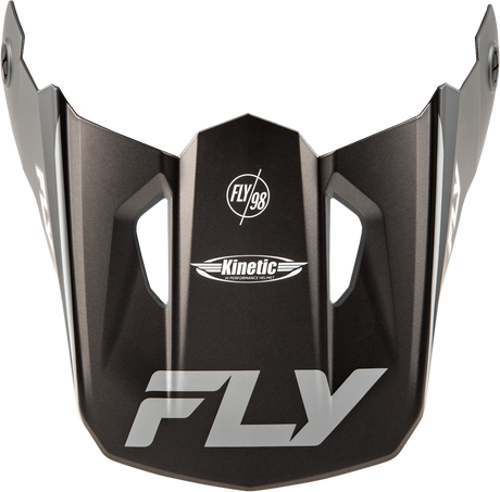 Fly Racing Kinetic Rally Helmet Visor Matte Grey/Black/White – Fits Select Off-Road and Rally Helmets