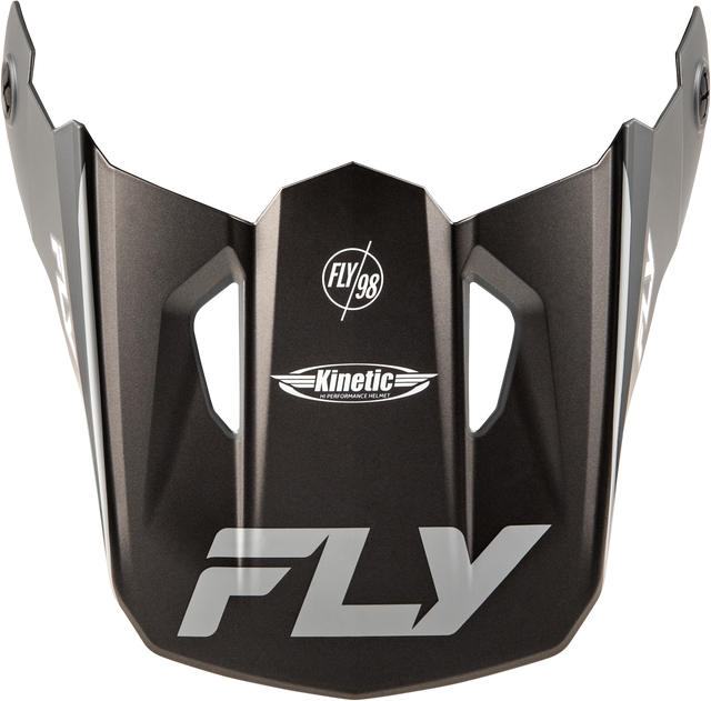 Fly Racing Kinetic Rally Helmet Visor Matte Grey/Black/White – Fits Select Off-Road and Rally Helmets