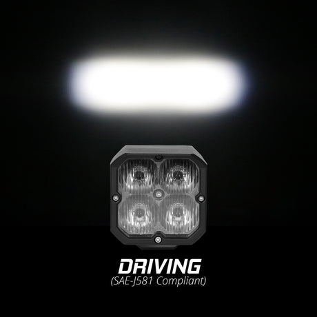XK GLOW 20W RGB Pod Lights with Driving Beam Pattern – Universal Fit for Off-Road and Automotive Vehicles