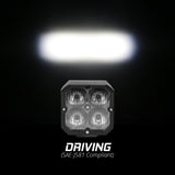 XK GLOW 20W RGB Pod Lights with Driving Beam Pattern - Fits Off-Road Vehicles and Trucks