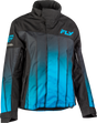 Fly Racing Women's SNX Pro Jacket Blue/Black – Weatherproof Motorcycle Jacket with Removable Liner for Cruiser, Touring, and Sport Bikes