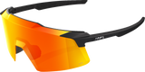 100% Aerocraft Sunglasses with HiPER Red Lens - Soft Tact Black Finish - Ideal for Motorcycles and Outdoor Activities