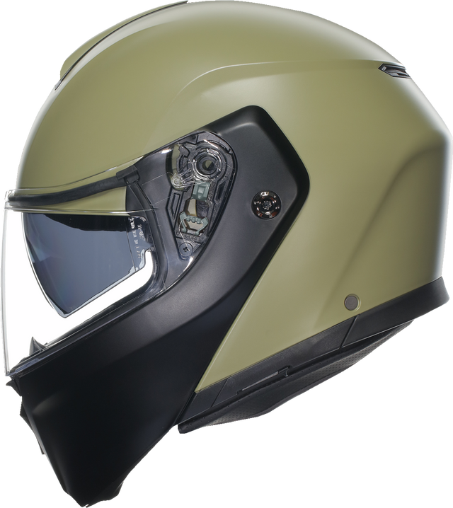 AGV Streetmodular Helmet Mono in Matte Pastello Green/Black – Small (Part 2118296002010S) – Compatible with Honda, Yamaha, Kawasaki, Suzuki, and more