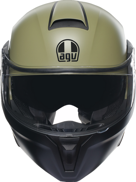 AGV Streetmodular Helmet Mono in Matte Pastello Green/Black – Small (Part 2118296002010S) – Compatible with Honda, Yamaha, Kawasaki, Suzuki, and more