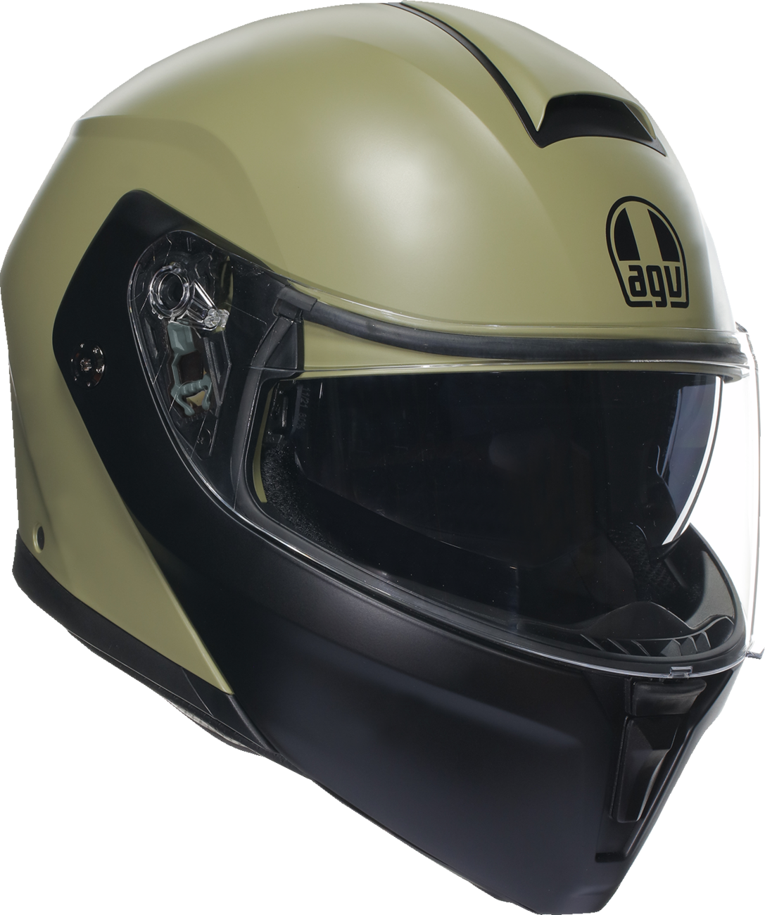 AGV Streetmodular Helmet Mono in Matte Pastello Green/Black – Small (Part 2118296002010S) – Compatible with Honda, Yamaha, Kawasaki, Suzuki, and more