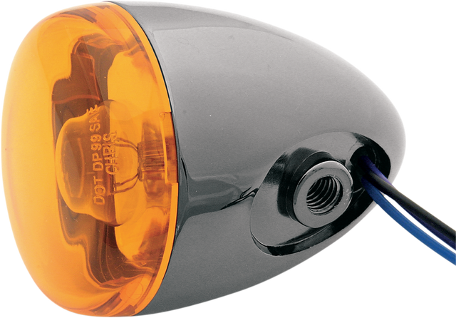 CHRIS PRODUCTS Turn Signal - Black Nickel/Amber 8887A-BN