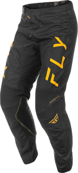 Fly Racing Kinetic Center Pants Black/Gold Size 28 – Motorcycle Riding Gear with Ventilation and Flexibility