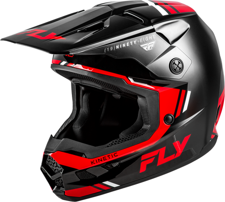 Fly Racing Kinetic Verdict Helmet Black/Red/White for Off-Road Motorcycles, XS