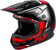 FLY RACING Kinetic Verdict Helmet for Off-Road Motorcycles - Black/Red/White, Size XL