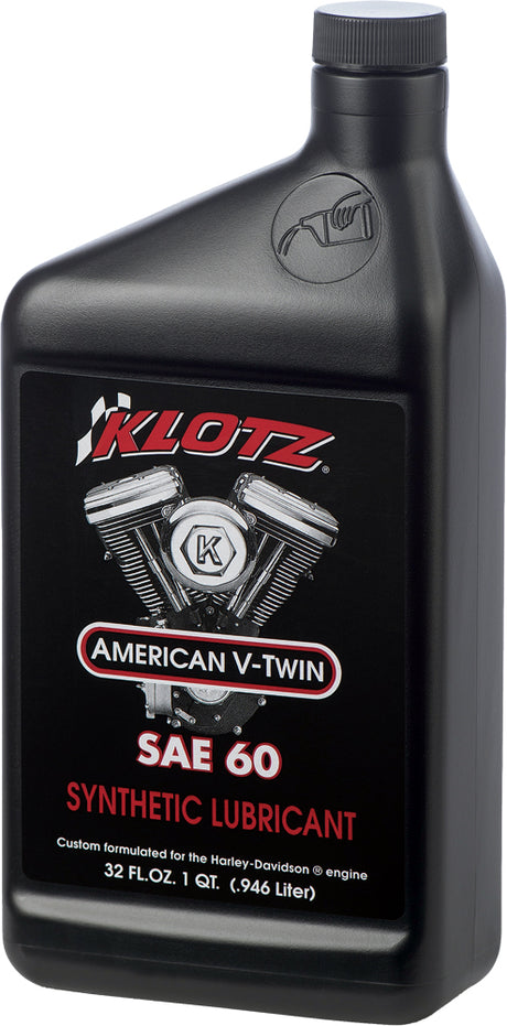 KLOTZ Synthetic Lubricant 60W - 1 Quart for Harley-Davidson Pre-Evolution Engines