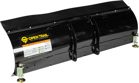 OPEN TRAIL 60-Inch Straight Snow Blade with Rubber Flap and Adjustable Skids for Pickup Trucks