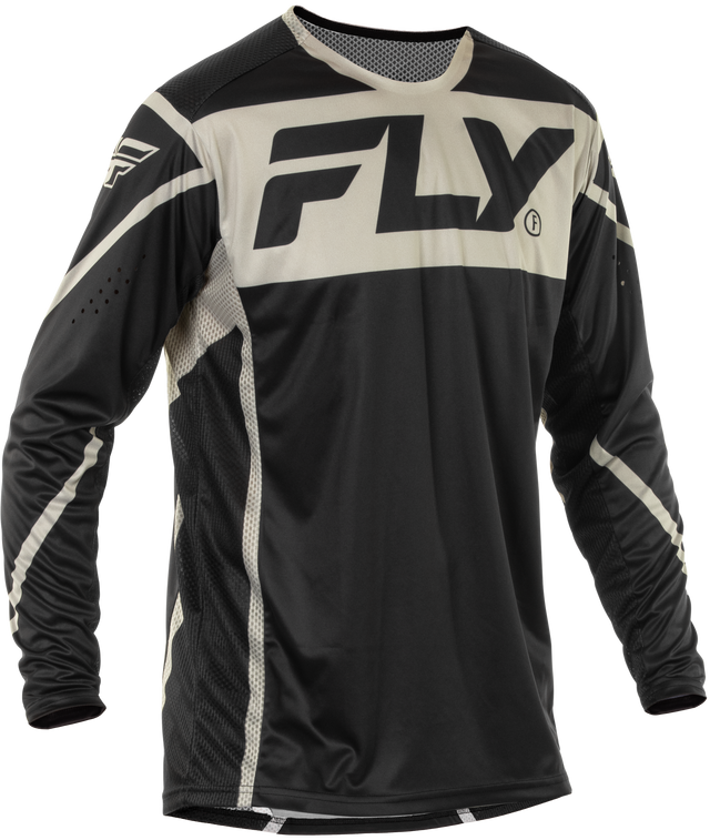 Fly Racing Lite Jersey Black/Grey Medium with Advanced Ventilation for Motocross and Off-Road Vehicles