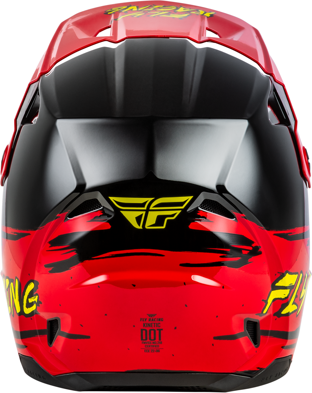 Fly Racing Youth Kinetic Surge Helmet Black/Red/Yellow for Off-Road Motorcycles