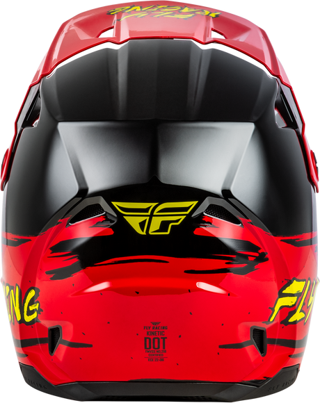 Fly Racing Youth Kinetic Surge Helmet Black/Red/Yellow for Off-Road Motorcycles