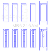 King 91-04 Nissan 146CI/2.4L KA24DE L4 / 89-97 146CI/2.4L KA24E L4  (Size +0.75) Main Bearing Set