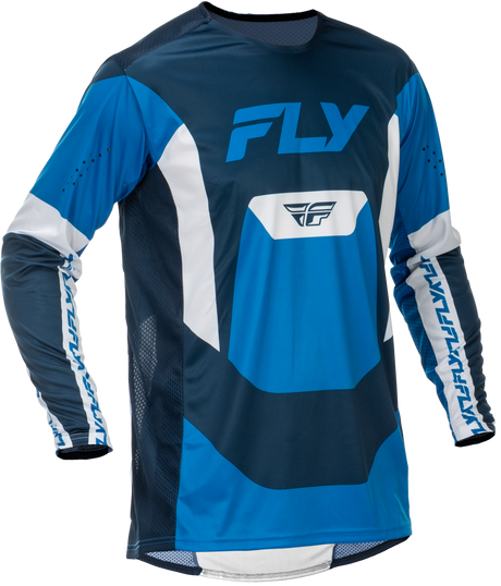 Fly Racing Lite Jersey Blue/White Medium for Motocross and Off-Road Vehicles