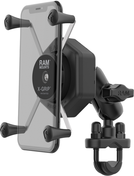 RAM X Grip Vibe Safe L Phone Mount with U Bolt Base Short for Ford F-150 and Chevrolet Silverado