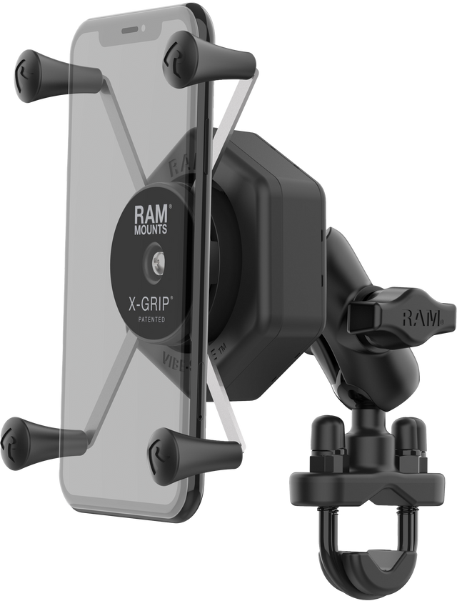 RAM X Grip Vibe Safe L Phone Mount with U Bolt Base Short for Ford F-150 and Chevrolet Silverado