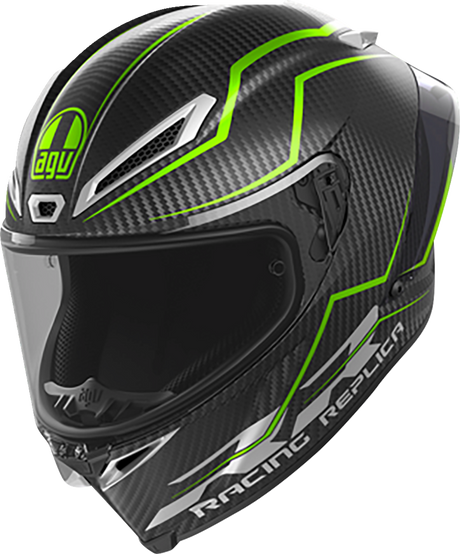 AGV Pista GP RR Performante Carbon/Lime Helmet for Motorcycle Racing - Large (Part Number 2118356002-018-L)