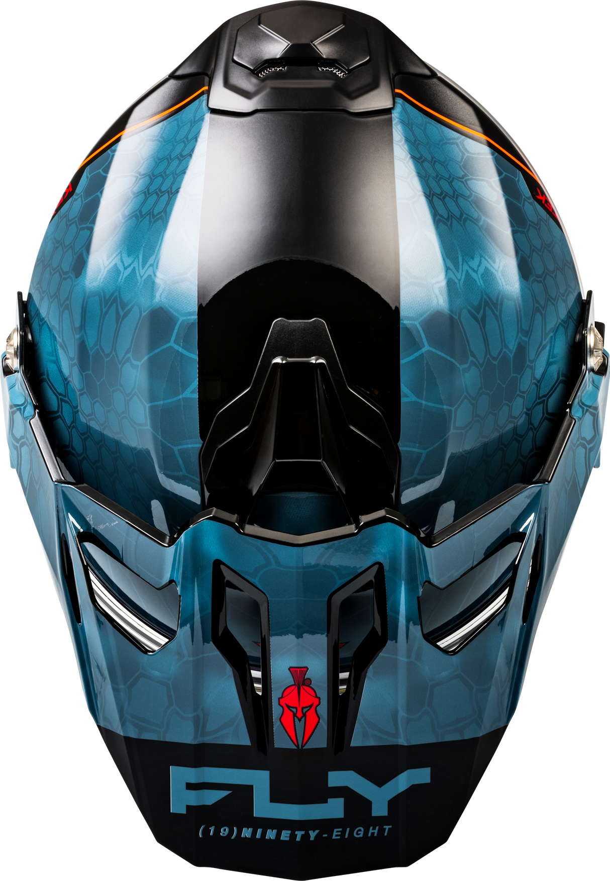 Fly Racing Trekker CW Conceal Helmet with Electric Shield - Slate, Black, and Red, Medium Fit for Off-Road and Dual-Sport Vehicles