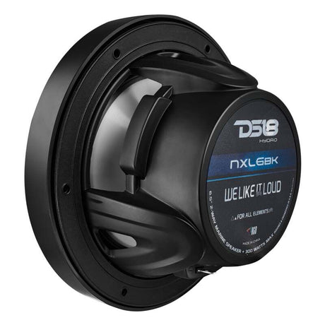 DS18 NXL Series 6.5-inch Coaxial Marine Speakers with RGB LED Lighting – Ideal for Boats and Powersports Vehicles