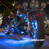XK GLOW 18-piece 7-Color LED Light Kit with Remote Control for Automotive and Marine Applications