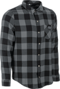 Fly Racing Tek Flannel Black/Grey Sm - Performance Flannel Shirt for Off-Road and Motorcycle Riding