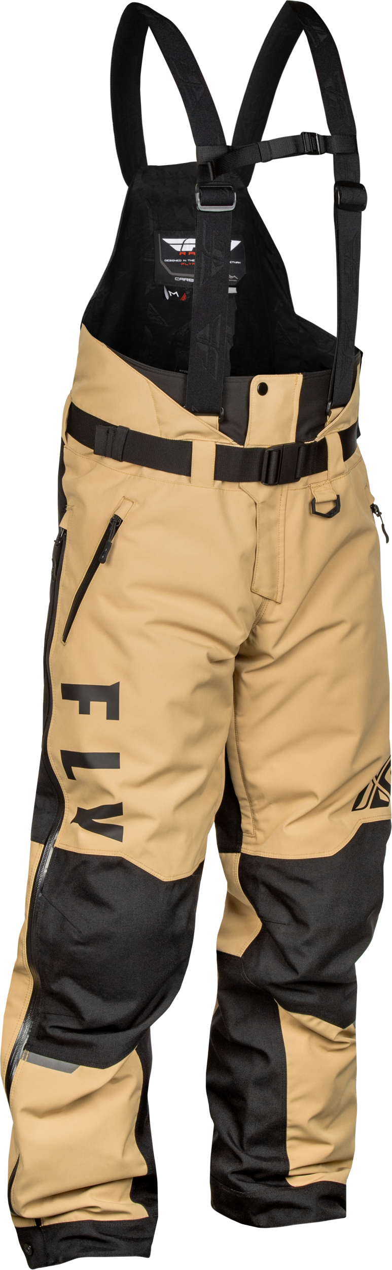 Fly Racing Carbon Bib Black/Tan XL for Motocross and Off-Road Vehicles