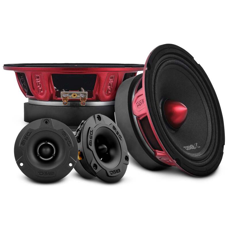 DS18 Pro-X Package with Dual PRO-X6.4BM and PRO-TW1X/BK for Car Audio Systems