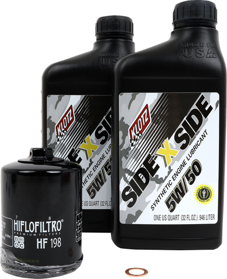 KLOTZ OIL Oil Change Kit - Polaris - 5W/50 KU-108
