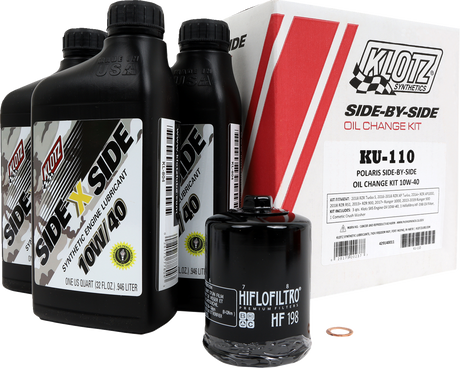 KLOTZ OIL Oil Change Kit - Polaris - 10W/40 KU-110