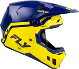 Fly Racing Youth Formula CC Objective Helmet Navy/Yellow for Motorcycle & ATV - Size MD/LG