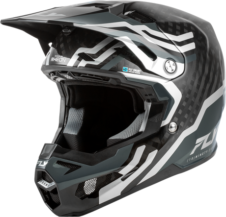 Fly Racing Formula S Carbon Byte Helmet for Motorcycle and ATV – Black Carbon/Grey/Silver, Medium
