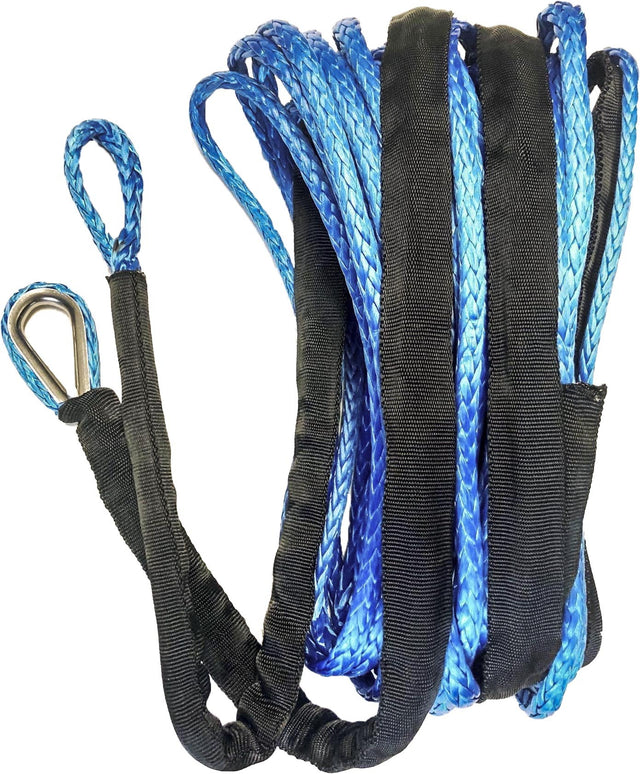 Open Trail Synthetic Winch Rope 1/4 inch x 50 ft. - Heavy-Duty Synthetic Winch Line for Jeep, Truck, SUV