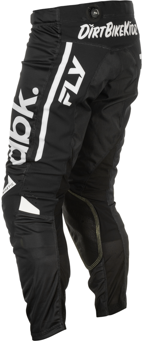 Fly Racing Kinetic Mesh Dbk Pants Black/White Size 38 – Durable Off-Road Riding Gear with Adjustable Fit for ATV, Dirt Bike, and Motocross