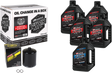 MAXIMA RACING OIL Sportster Synthetic 20W-50 Oil Change Kit - Black Filter 90-119015PB