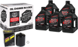 MAXIMA RACING OIL Quick Change M8 Synthetic 20W-50 Oil Change Kit - Black Filter 90-129015PB