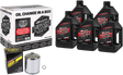 MAXIMA RACING OIL Quick Change M8 Synthetic 20W-50 Oil Change Kit - Chrome Filter 90-129015PC