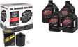 MAXIMA RACING OIL Quick Change Twin Cam Synthetic 20W-50 Oil Change Kit - Black Filter 90-119014PB