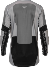 Fly Racing Youth Lite Jersey Grey/Black YXL - Breathable Motorcycle Jersey for Off-Road & Motocross