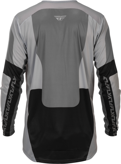 Fly Racing Lite Jersey Grey/Black 2X - Lightweight Motorcycle Jersey with Ventilation for Off-Road and Motocross Bikes