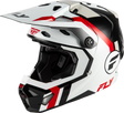 Fly Racing Formula CP Seal Helmet - White/Black/Red, XL - Lightweight Motorcycle Helmet with Impact Absorption and Ventilation for Off-Road and Street Use