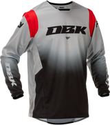 Fly Racing Kinetic Dbk Jersey Grey/Black/Red Medium for Motocross and Off-Road Vehicles
