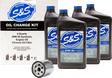 S&S CYCLE Oil Change Kit - Black Filter - '84-'99 Big Twin/'86-'22 Sportster - 4 US quarts 218941