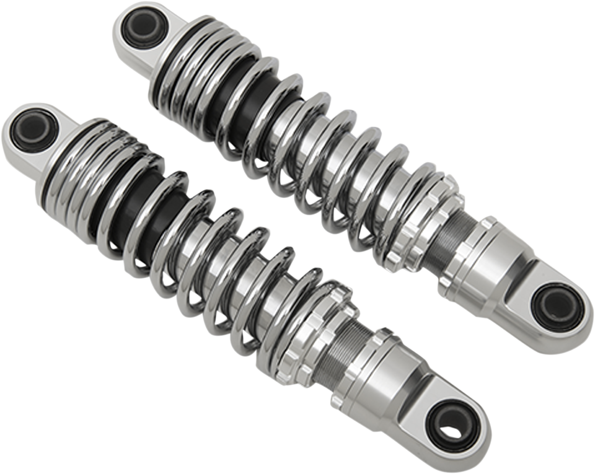 Drag Specialties C16-0156A Premium Ride-Height Adjustable Shocks for Harley-Davidson Touring Models - 12 Inch Standard Chrome