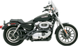 BASSANI XHAUST Radial Sweepers Exhaust System - Black - '07-'13 XL XL4-FF12CLB