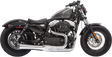 BASSANI XHAUST Mega Power Exhaust - Chrome - Short - '14-'21 XL with Mid/Forward Controls 1X32R