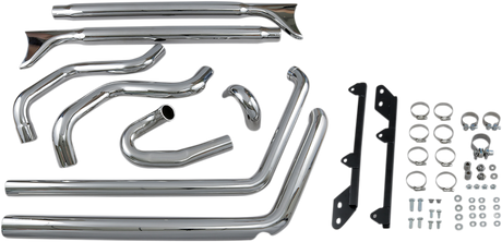 BASSANI XHAUST True Duals Exhaust System with Fishtail Mufflers - 33" - Softail 1S46E-33