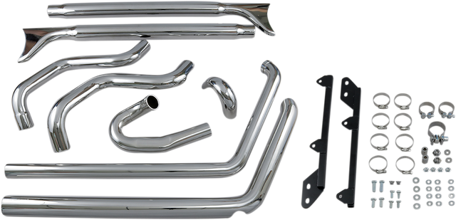 BASSANI XHAUST True Duals Exhaust System with Fishtail Mufflers - 33" - Softail 1S46E-33