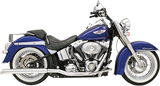 BASSANI XHAUST Slip-On Mufflers - Slash-Down - Chrome 31117C